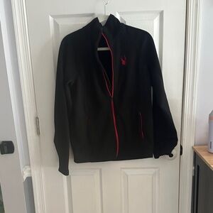 Spyder Black Jacket with Red Logo